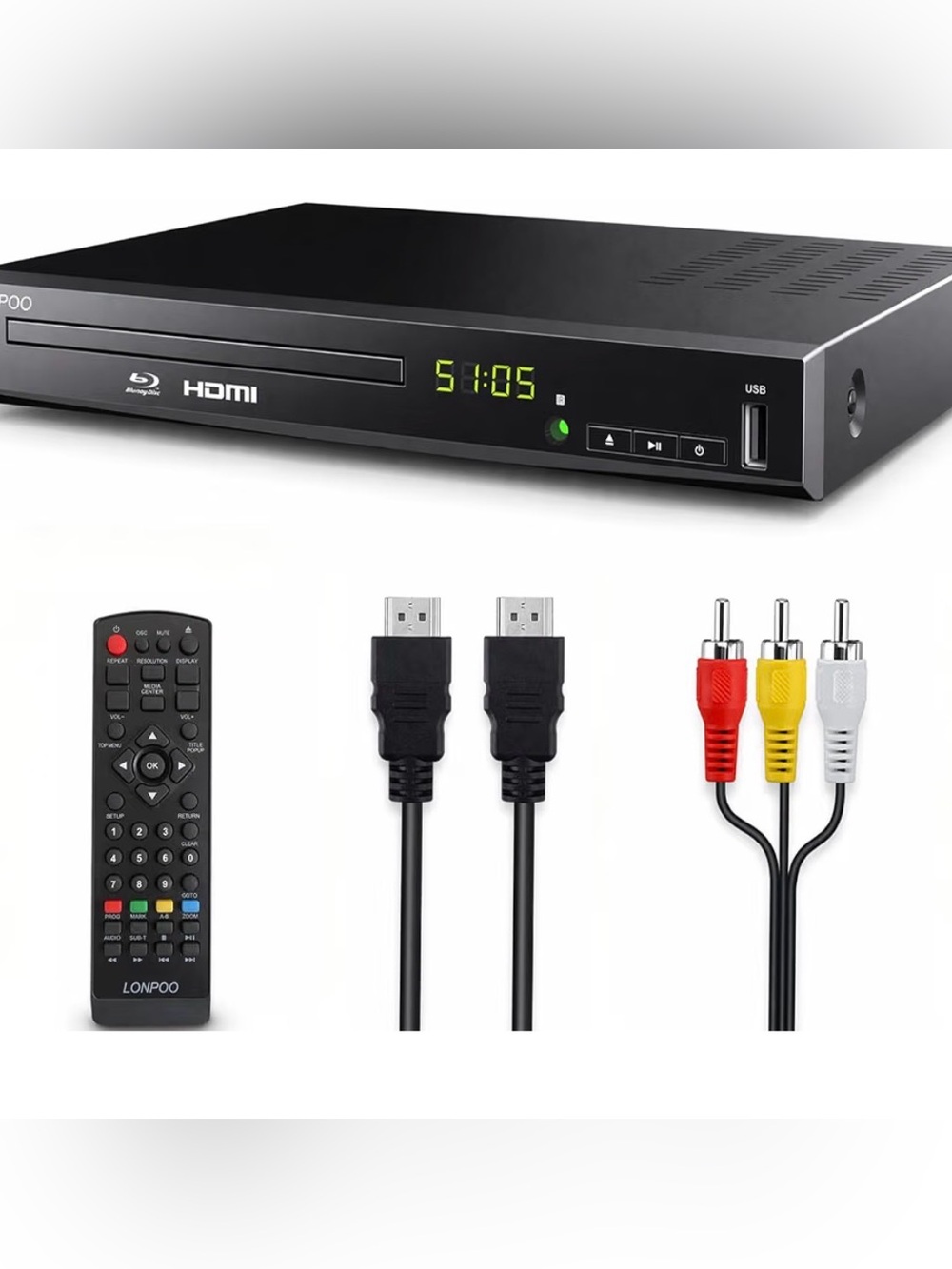 Blu-ray Player with HDMI and USB